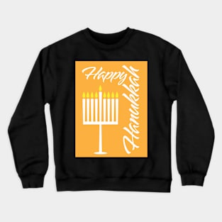 Happy Hanukkah greeting with Menorah illustration Crewneck Sweatshirt